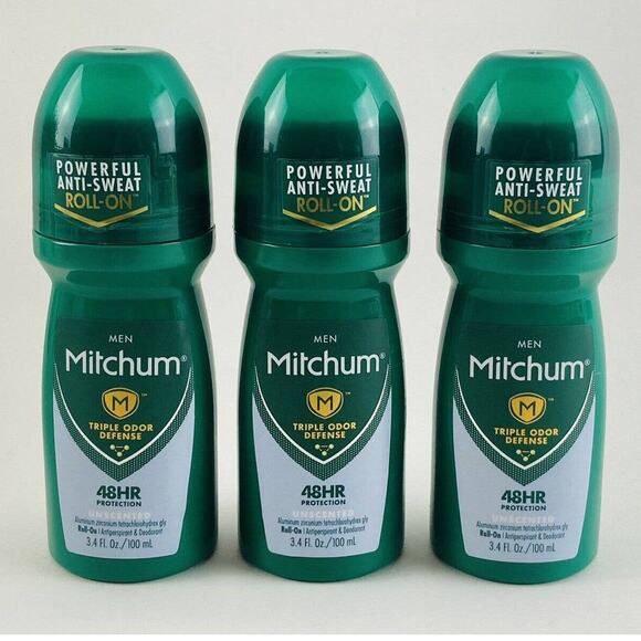 Mitchum Roll-On Antiperspirant and Deodorant for Men, Unscented, 3.4 (Pack of 3) - Picture 1 of 9